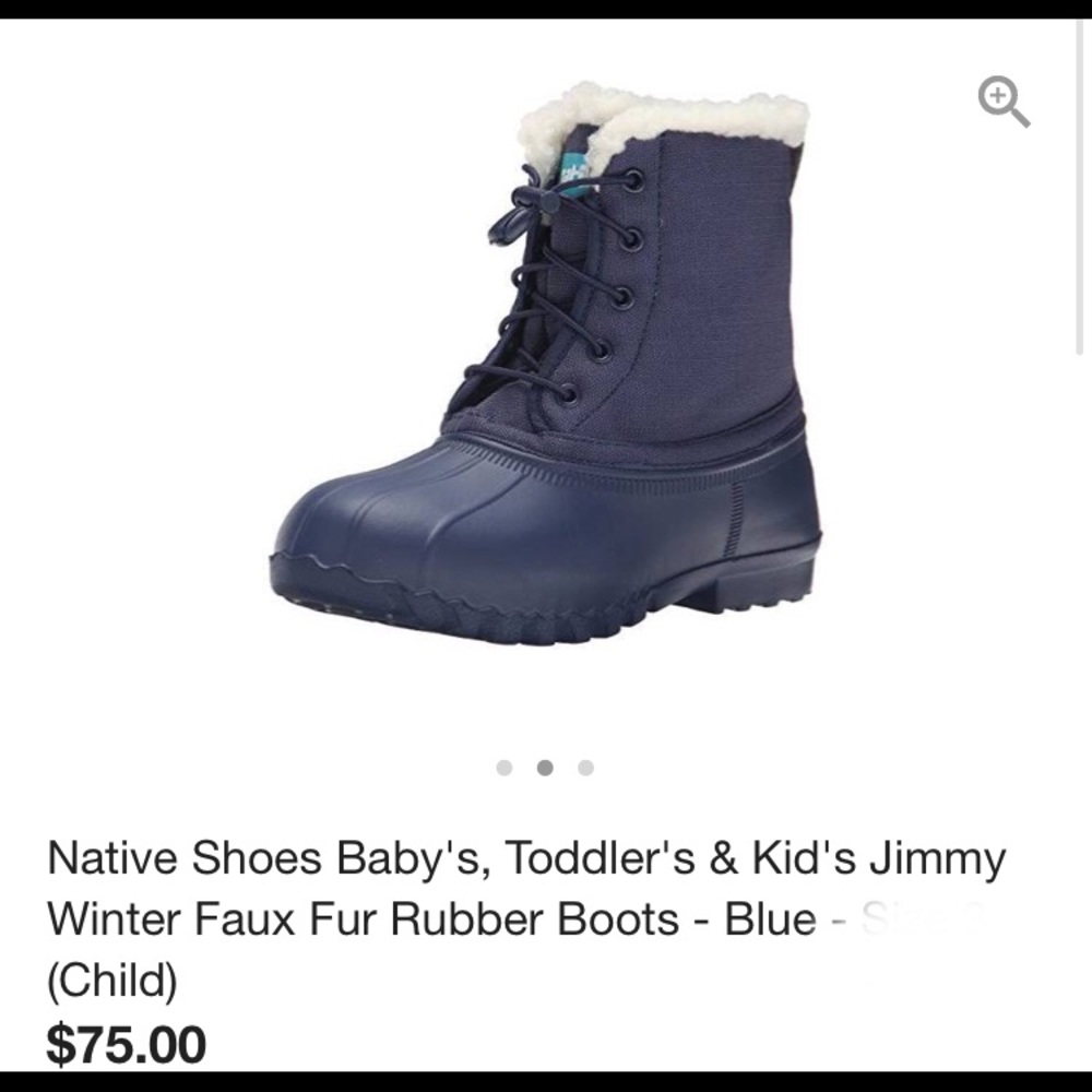 native jimmy winter boots winter faux fur rubber